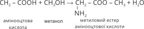 Амінокислоти, як й карбонові кислоти, реагують із спиртами з утворенням естерів