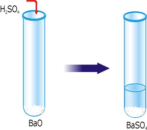 Реакція йонного обміну з утворенням осаду BaSO4.